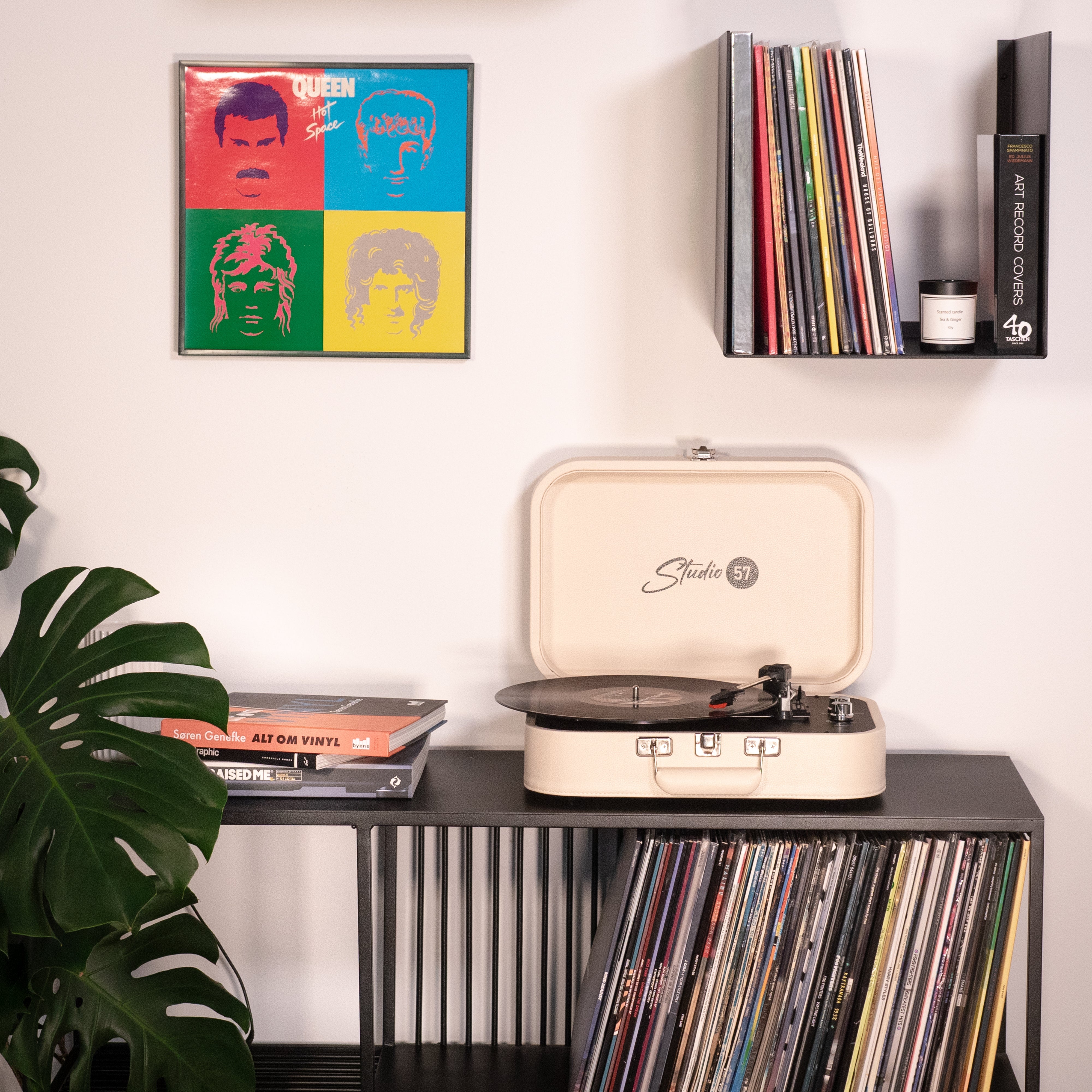 Studio 57 Mellow Pladespiller m. LP Stativ (Hvid)