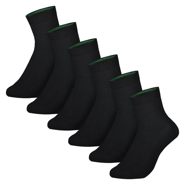 Benysøn 1201 Mellemhøje bambussokker unisex kvartlængde BEN 3 pak