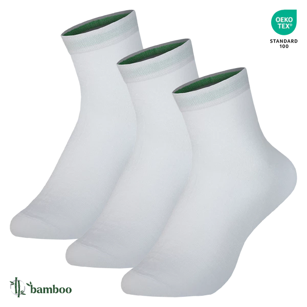 Benysøn 1201 Mellemhøje bambussokker unisex kvartlængde BEN 3 pak