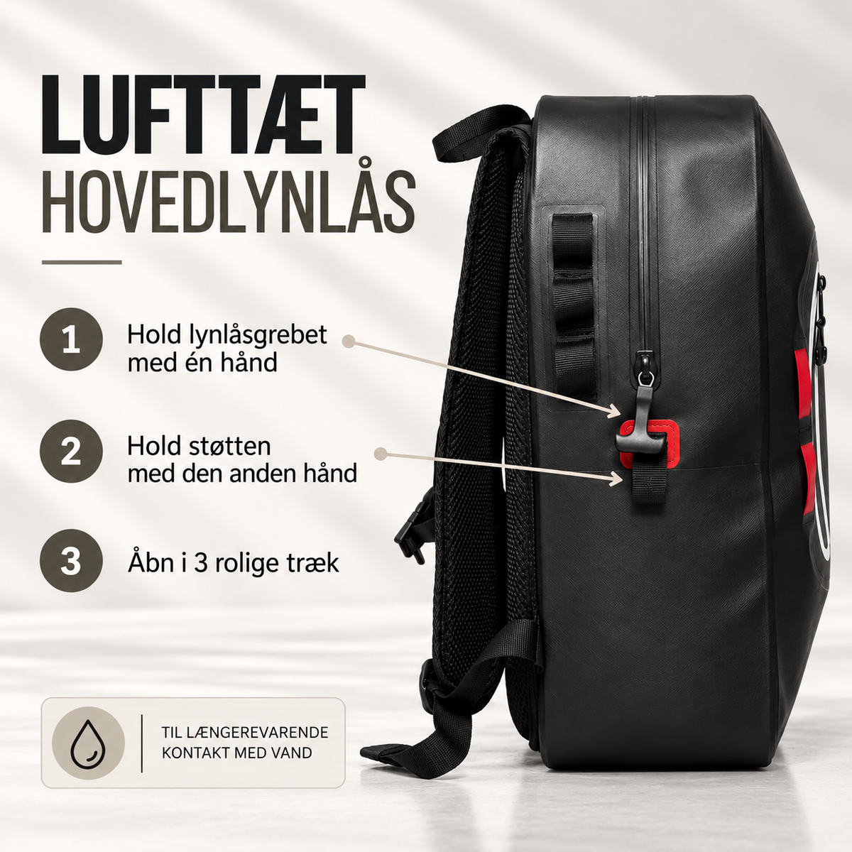 TørLås 20 – Fuldt Vandtæt Rygsæk 17L