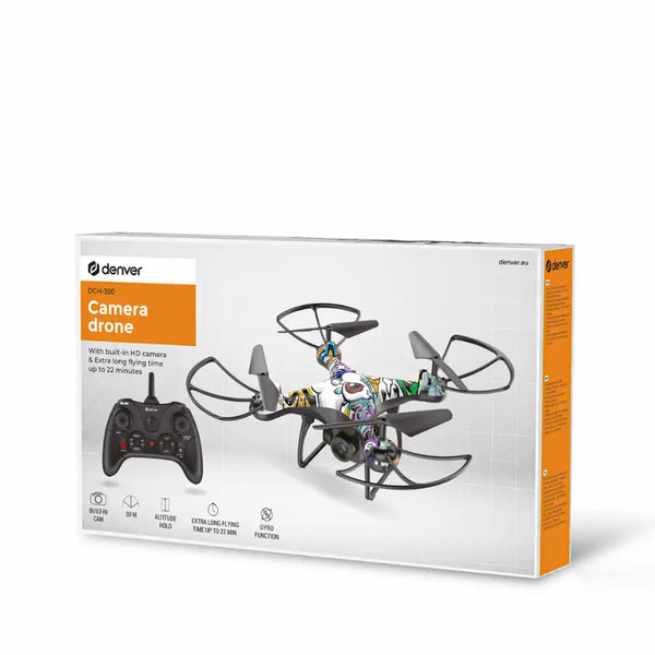 Denver DCH-350 2,4 GHz drone med stort batteri. indbygget HD-kamera