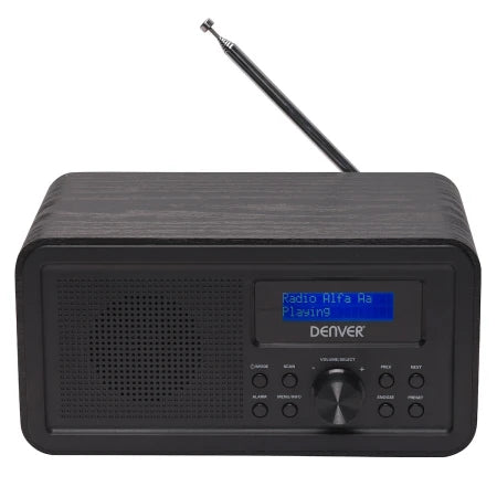 Denver DAB-30 DAB+ Radio m/Alarm (Sort)