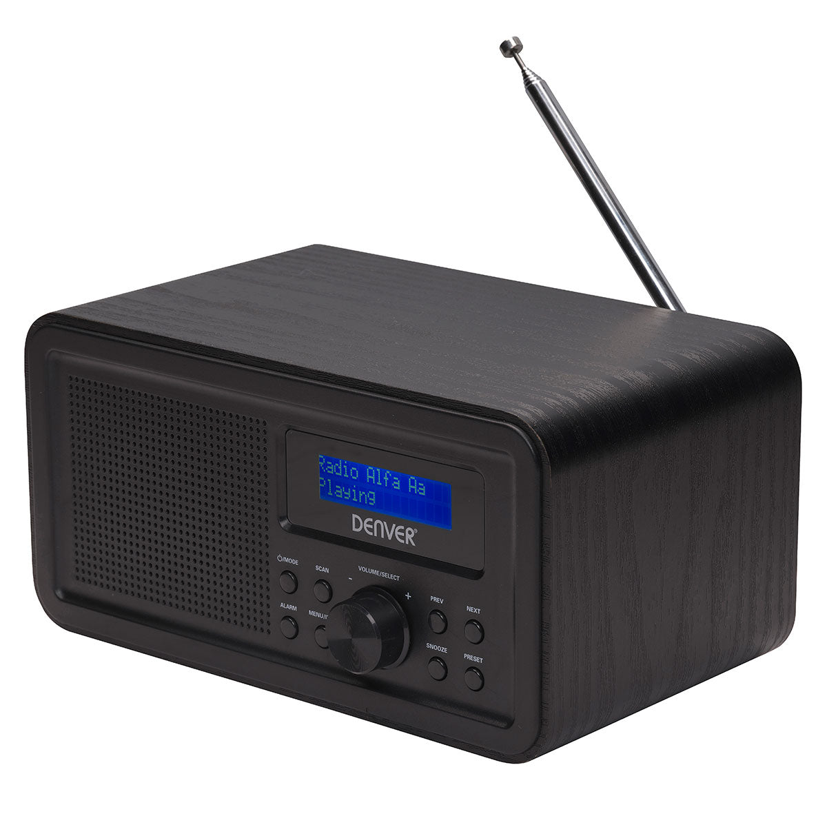 Denver DAB-30 DAB+ Radio m/Alarm (Sort)