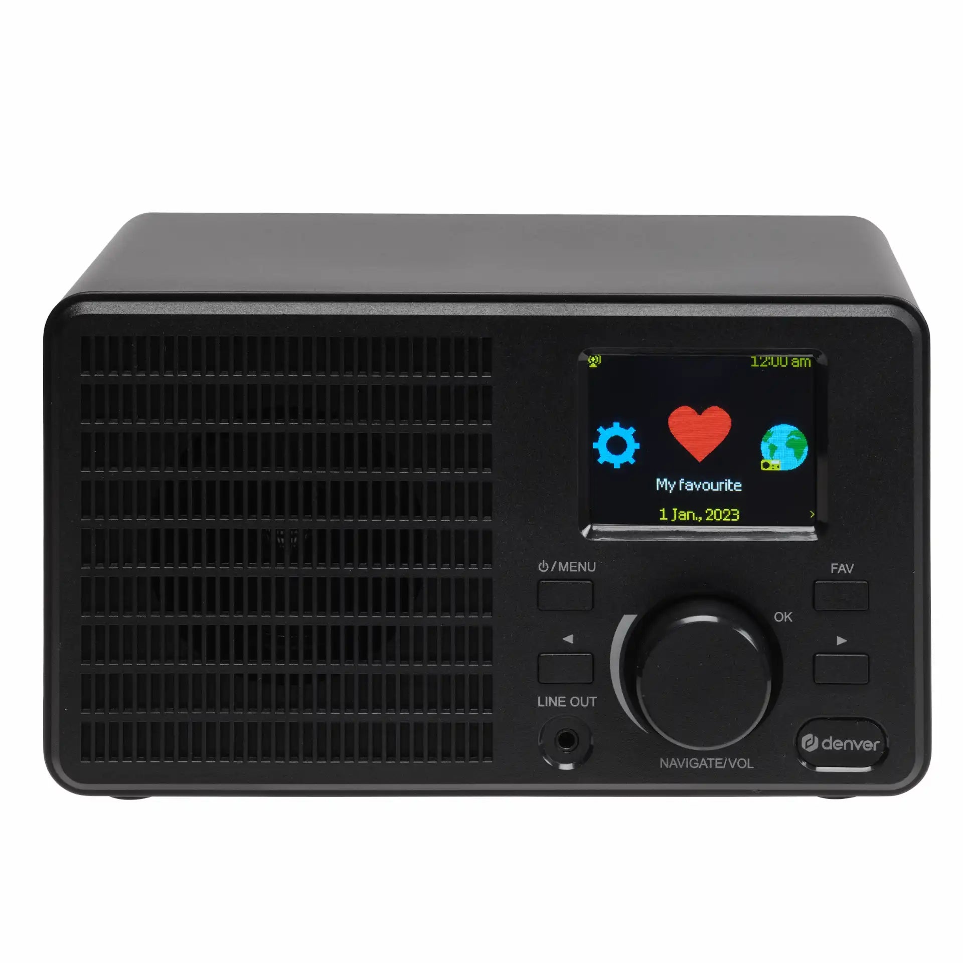 Denver IR-122 Wi-Fi Internet radio med indbygget højttaler og bluetooth