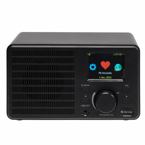 Denver IR-122 Wi-Fi Internet radio med indbygget højttaler og bluetooth
