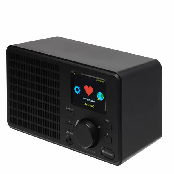 Denver IR-122 Wi-Fi Internet radio med indbygget højttaler og bluetooth