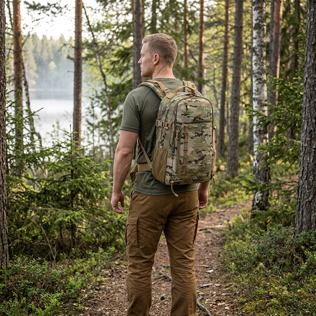 Trekker 30 – Vandrerrygsæk 30L med MOLLE & Aluminiumsstøtte