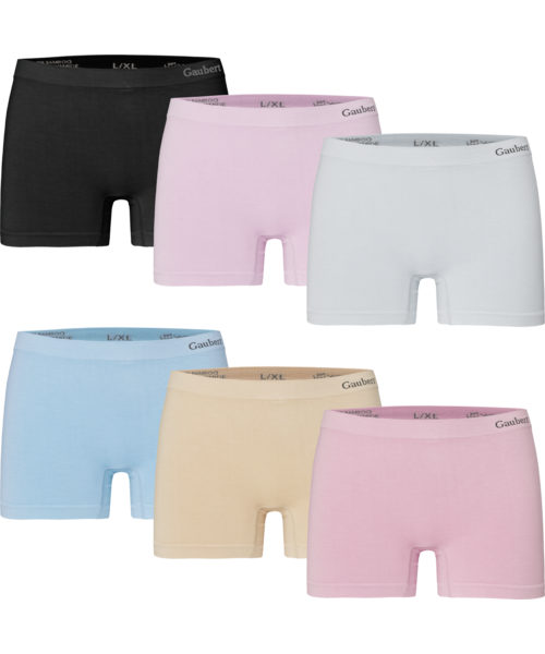 GAUBERT® 3103- 6-pak sømløse bambus boxershorts til kvinder