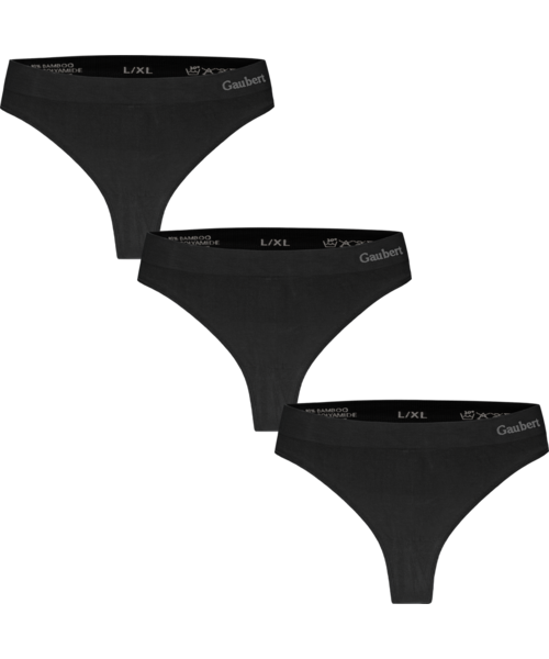 GAUBERT® 3104-Sort 6-pak sømløse bambus G-strengs trusser