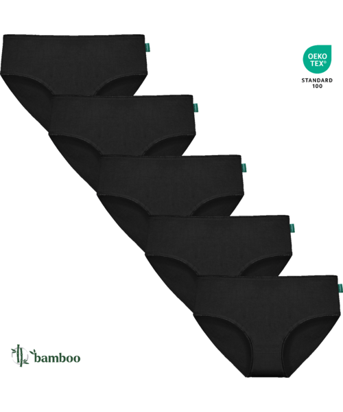 GAUBERT® 901-sort 5-pak bambus mini trusser til kvinder