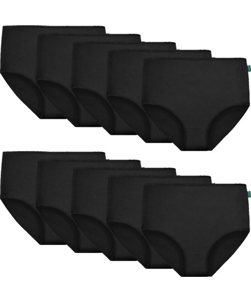 GAUBERT® 905-sort 5-pack bambus trusser med høj talje til kvinder
