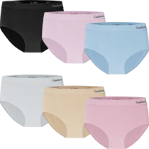 3101-Mix 6-pak sømløse midi-trusser i bambus flerfarvet mix