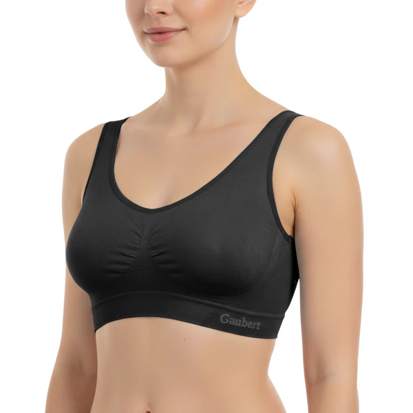 3106-Sort sømløs bambus-bh 3 pak