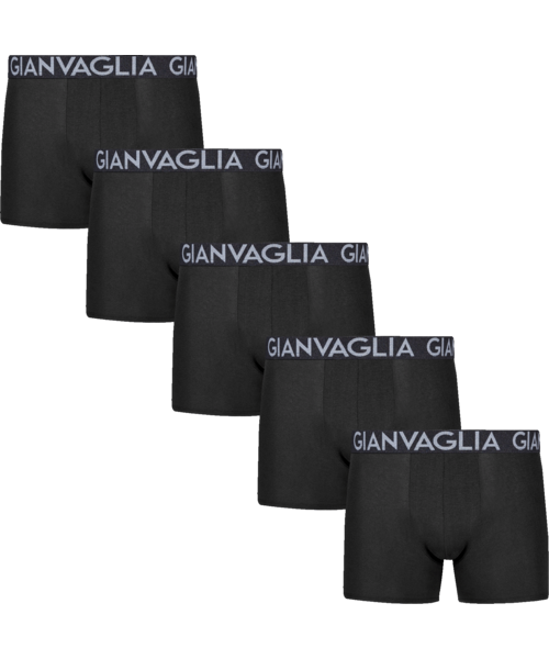 GIANVAGLIA® Basic 10-pak bomulds boxershorts 023-SORT M-XXXL