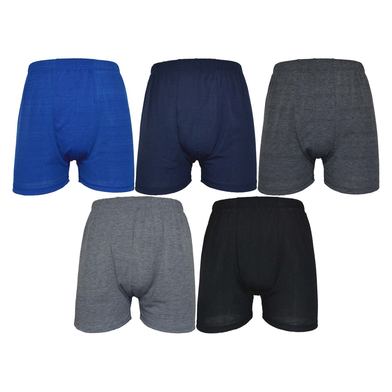 GIANVAGLIA®  5-Pak  Basic Wide Bomulds Boxershorts Plus Size XXL-5 XL 023G