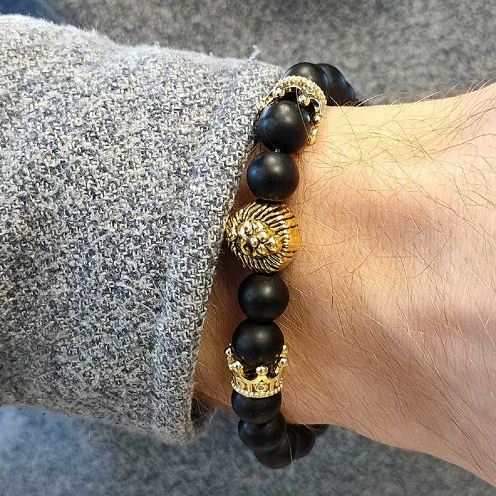 KONGE ARMBÅND: Lion Head Armbånd til mænd