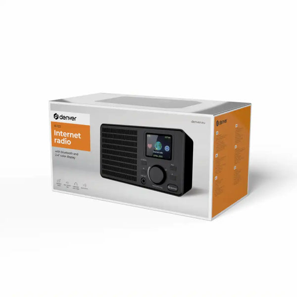 Denver IR-122 Wi-Fi Internet radio med indbygget højttaler og bluetooth