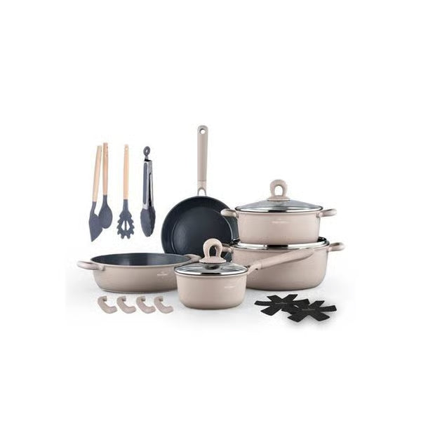 SWISS HAUS - SH-ZL3018- 18 dele Grydesæt - Alle varmekilder inklusiv induktion - Sapphire™ non-stick belægning
