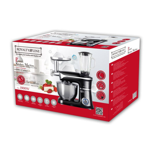 Royalty Line 3-i-1 Køkkenmaskine 1900W / 6.5L Hakker/Blender/Røre