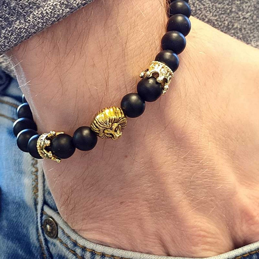 KONGE ARMBÅND: Lion Head Armbånd til mænd