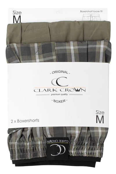 Clark Crown® herre Web boxershorts med gylp 2 pak