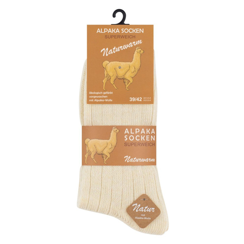 Unisex strikkede sokker med ALPACA uld