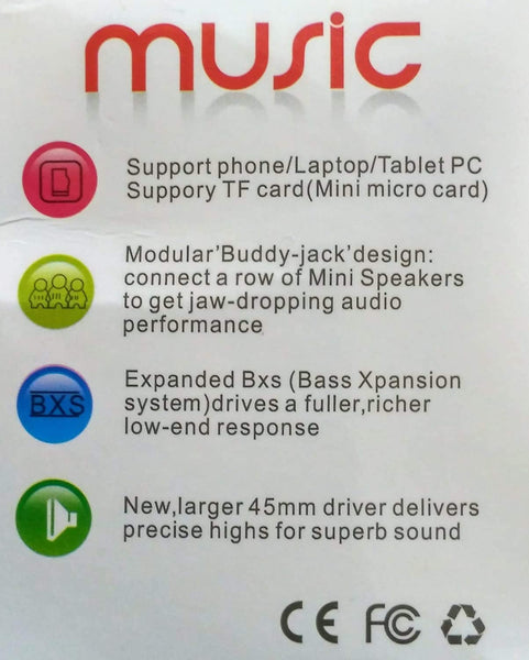 Music Mini Box Bluetooth-højttaler - Sort