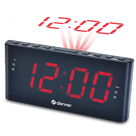 DENVER CPR-710 Clockradio med projektor