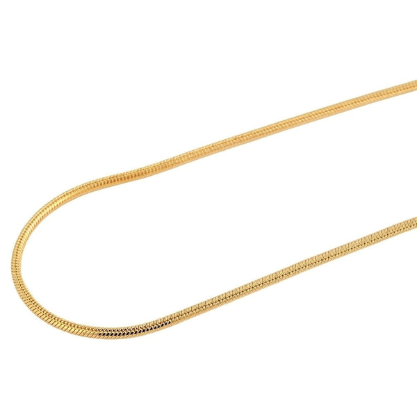 Slangekæde i ædelstål, guld 45 cm