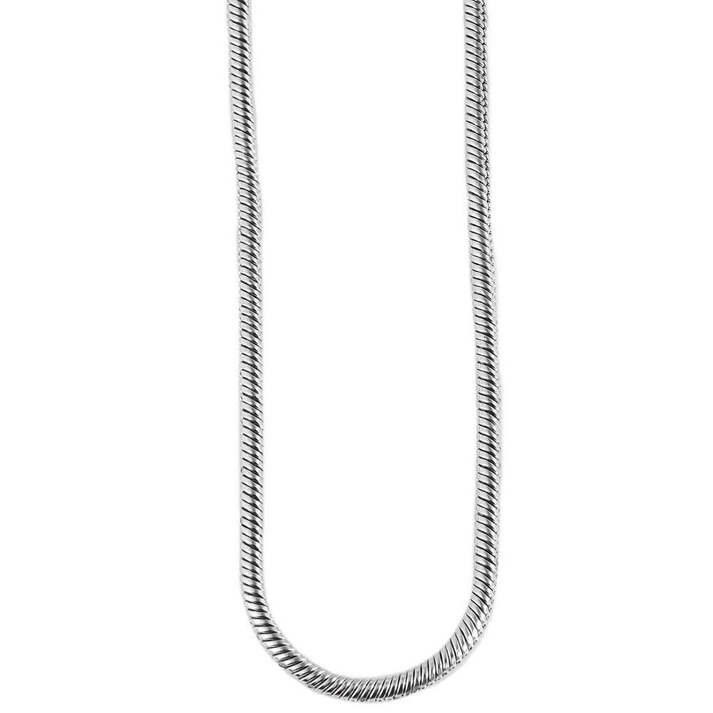 Slangekæde i ædelstål, sølv 40 cm