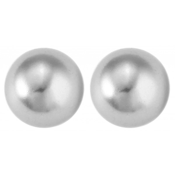 Ægte sølv ørestikker, 925 / - rhodineret, kugleform