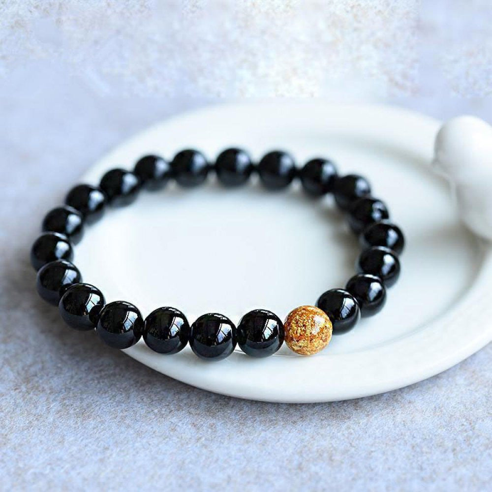 Armbånd "Mestring og anti-stress" i sort Onyx