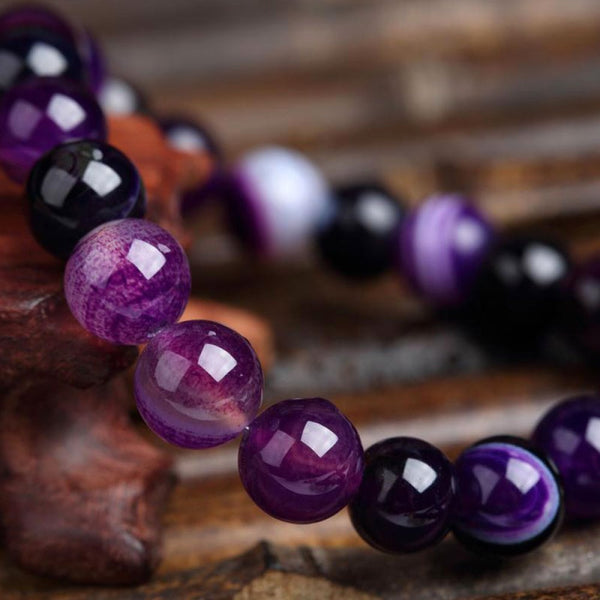 Armbånd "spiritualitet" i violette agates